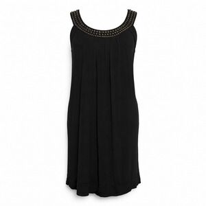 Michael Kors Black Studded Neckline Shift Dress Size 1X
